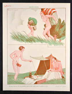 Camping Nudiste, 1930 - Pierre Hérault circa