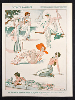 Frivolité Parisienne, 1930 - Léon Bonnotte circa, Sexy Outfits, Beachwear