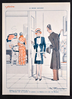 Le Monde Renversé, 1928 - Henry Fournier circa Lady wearing man's clothes
