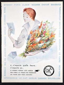 Interflora 1954 Fleurop, Flowers