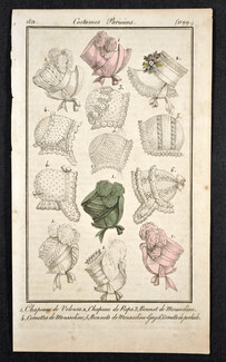 Le Journal des Dames et des Modes 1812 Costume Parisien N°1199 Hats