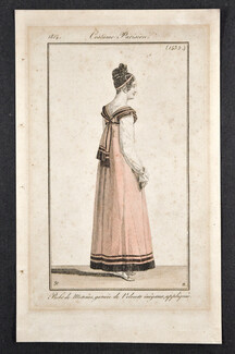 Le Journal des Dames et des Modes 1814 Costume Parisien N°1432 Horace Vernet