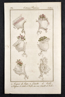 Le Journal des Dames et des Modes 1814 Costume Parisien N°1439 Hats
