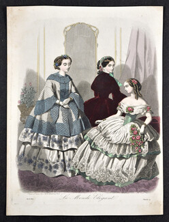 Le Monde Élégant 1857 Avril Planche 4