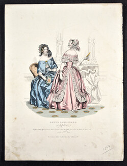 Revue Parisienne (Sylphide) 1844 Fashion Engraving