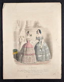La Sylphide 1845 Fashion Plate, 19th Century Costumes