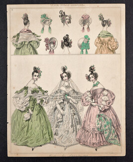The Beau Monde 1835 hand colored fashion plate