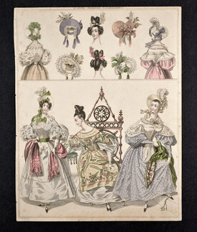 The Beau Monde 1830's hand colored fashion plate