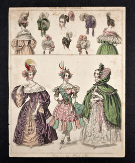 The Beau Monde 1835 hand colored fashion plate