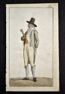 Journal des Luxus und der Moden 1791 n°33, Rare Hand-colored engraving