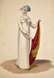 Hand-colored Fashion Engraving, 19th Century