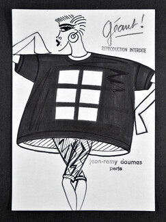 Jean-Remy Daumas 1980s, Original Fashion Drawing