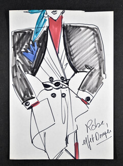Jean-Remy Daumas 1980s, Original Fashion Drawing