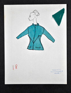 Serge Matta 1960 Original Fashion Drawing N°18