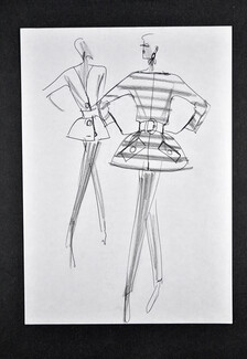 Robert Nelissen 1980s, Original Fashion Drawing
