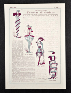 Femmes d'intérieur, 1913 - Armand Vallée Fashion Satire