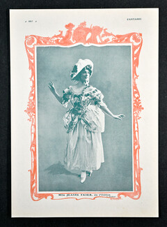 Mlle Jeanne Faber 1909 Photo Reutlinger