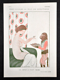 Le Singe à Tout Faire, 1921 - Torné-Esquius The Domestic Monkey, Nude