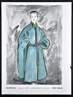 Balenciaga 1952 Coat, Fred Carlin, Bernard Blossac
