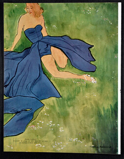 Jeanne Lafaurie 1948 Summer Dress, Blossac