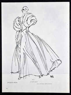 Jacques Heim 1949 Fur Fox Boléro, Evening Gown, Fernando Bosc