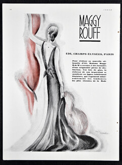 Maggy Rouff 1930 Evening Gown Paul Valentin Art Deco Style