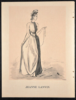 Jeanne Lanvin 1938 Evening Gown, Eric (Carl Erickson)