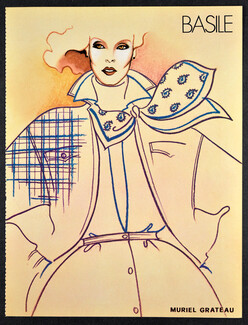 Basile 1974 Design by Muriel Grateau, Fashion Illustration