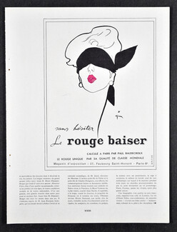 Rouge Baiser 1951 Scarf, René Gruau (S)