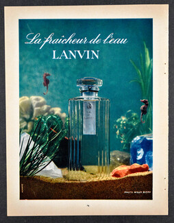 Lanvin (Perfumes) 1958 Eau de Lanvin (S), Sea Horse, Photo Willy Rizzo