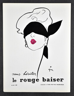 Rouge Baiser 1954 René Gruau (Scarf A), Lipstick