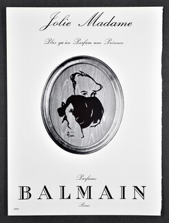 Pierre Balmain (Perfumes) 1964 Jolie Madame, René Gruau