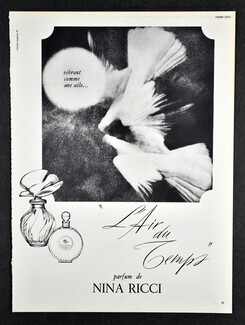 Nina Ricci (Perfumes) 1964 L'Air du Temps, Photo Nicolas Sagesse