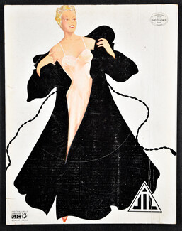 Jil André Gillier 1953 Nightdress, Fashion Illustration