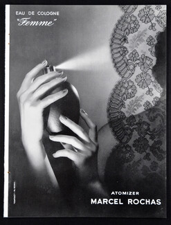 Marcel Rochas (Perfumes) 1955 Femme, Photo Roger Schall