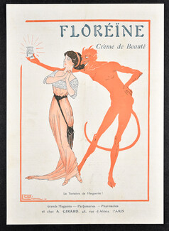 Floréïne (Cosmetics) 1910 Devil, Georges Leonnec