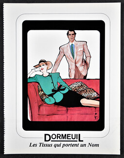 Dormeuil (Fabric) 1988 Men's & Women's Clothing, René Gruau