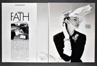 Jacques Fath — Pour lui, la mode était une fête, 1987 - Photo Willy Maywald, 8 pages