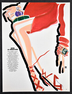 Christian Dior 1986 Poison, Duncan, Fashion Illustration
