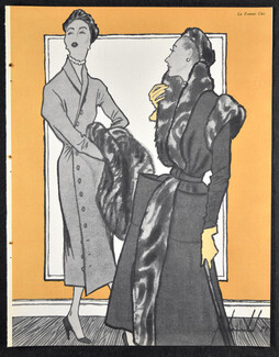Christian Dior 1951 Robe princesse, Ducharne, Manteau, Pierre Louchel