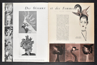 Des oiseaux et des femmes, 1947 - Rose Valois, Janette Colombier... Birds, Feathers, Pierre Mourgue, Texte par Jean Selz, 6 pages