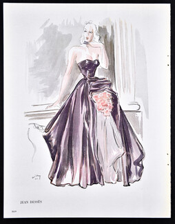 Jean Dessès 1947 Evening Dress