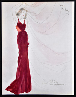 Alix (Germaine Krebs) 1937 Robe en velours, Robert Polack
