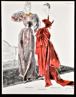 Schiaparelli, Christian Dior 1947 Evening Dress, Pierre Louchel