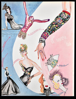 J. H. Lartigue 1937 Schiaparelli, Chanel... Fashion Goods