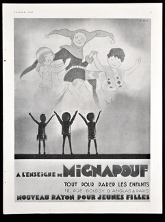 Mignapouf 1929 Children's fashion, Pulcinella, Maggie Salcedo