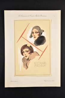 Esther Meyer (Millinery) 1930 circa, Les Chapeaux des Grandes Modistes Parisiennes