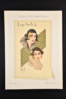 Rose Valois 1930 circa, Les Chapeaux des Grandes Modistes Parisiennes