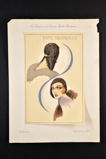 Jane Blanchot 1930 circa, Les Chapeaux des Grandes Modistes Parisiennes