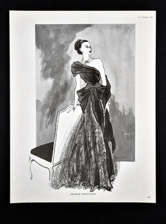 Charles Montaigne 1947 Evening Gown, Pierre Louchel